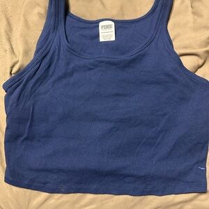 PINK Victoria's Secret Navy crop Tank Top